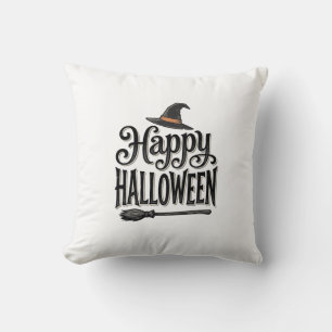 Coussin Conception de chemise de chapeau de sorcière Hallo