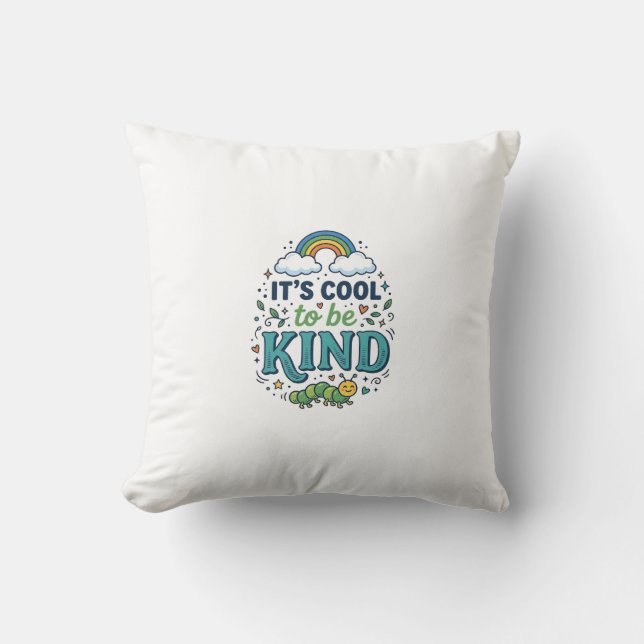 Coussin Conception de chemise de chenille arc-en-ciel Cool (Recto)
