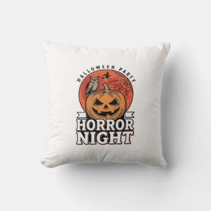 Coussin Conception de chemise de citrouille de nuit d'Hall