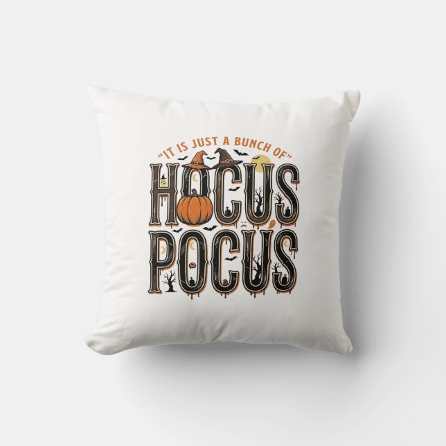 Coussin Conception de chemise de citrouille d'Halloween Ho (Recto)