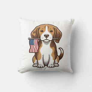 Coussin Conception de chemise de drapeau américain de chio