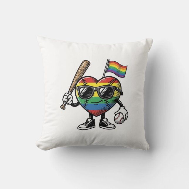 Coussin Conception de chemise de fierté de baseball de coe (Recto)