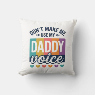 Coussin Conception de chemise de fierté vintage Daddy Voic