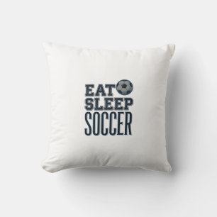 Coussin Conception de chemise de football vintage Eat Slee
