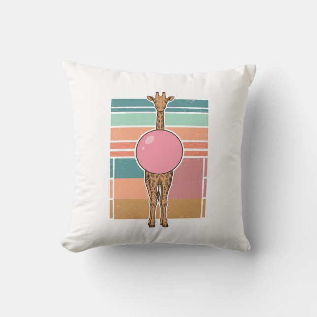 Coussin Conception de chemise de gravure de chewing-gum de (Recto)