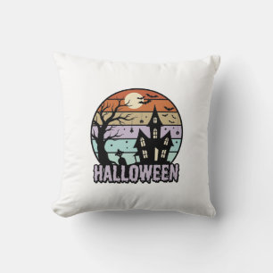 Coussin Conception de chemise de maison hantée Halloween v