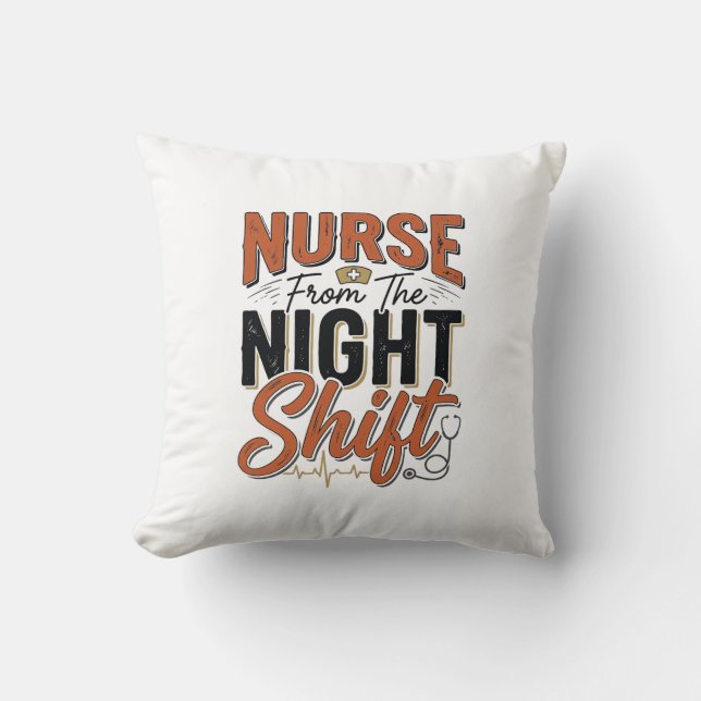 Coussin Conception de chemise de nuit de garde d'infirmièr (Recto)
