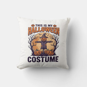Coussin Conception de chemise de sorcière de citrouille de