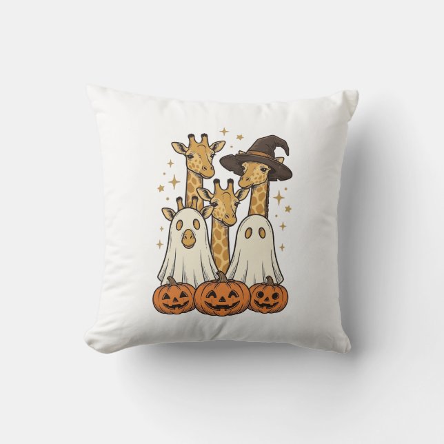 Coussin Conception de chemise fantôme de citrouille de gir (Recto)