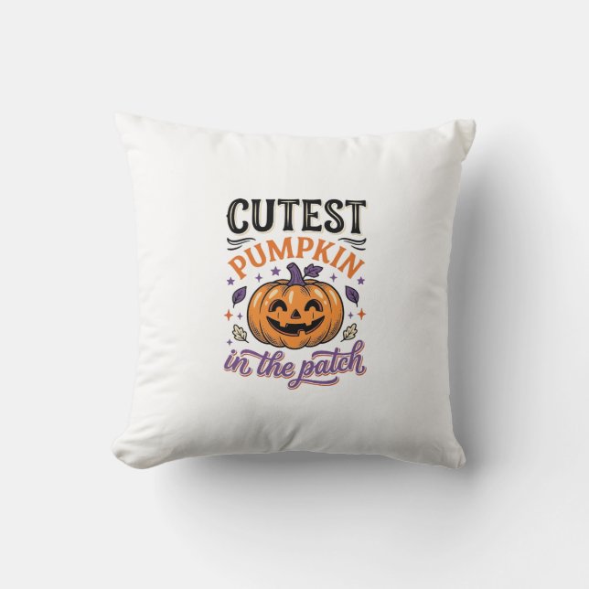 Coussin Conception de chemise Halloween Citrouille la plus (Recto)