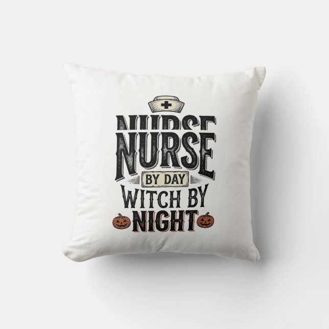 Coussin Conception de chemise Halloween Sorcière de nuit I (Recto)
