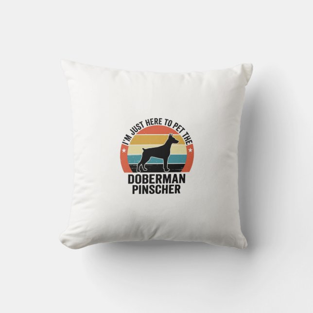 Coussin Conception de chemise pour amateur de chien Doberm (Recto)