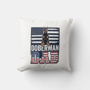 Coussin Conception de chemise pour chien patriotique Dober