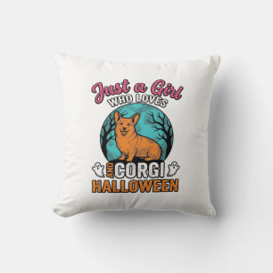 Coussin Conception de chemise pour fille amateur de Corgi 
