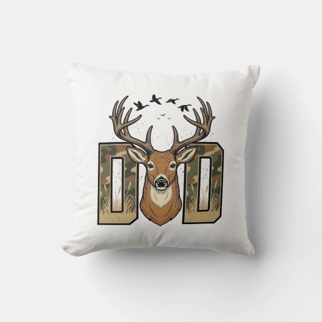 Coussin Conception de chemise vectorielle Buck Camo Papa C (Recto)