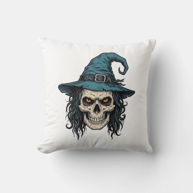 Coussin Conception de chemise vectorielle Halloween crâne  (Recto)