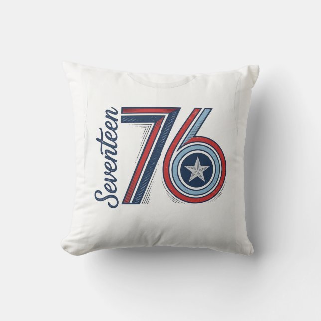 Coussin Conception de chemise vectorielle patriotique Vint (Recto)
