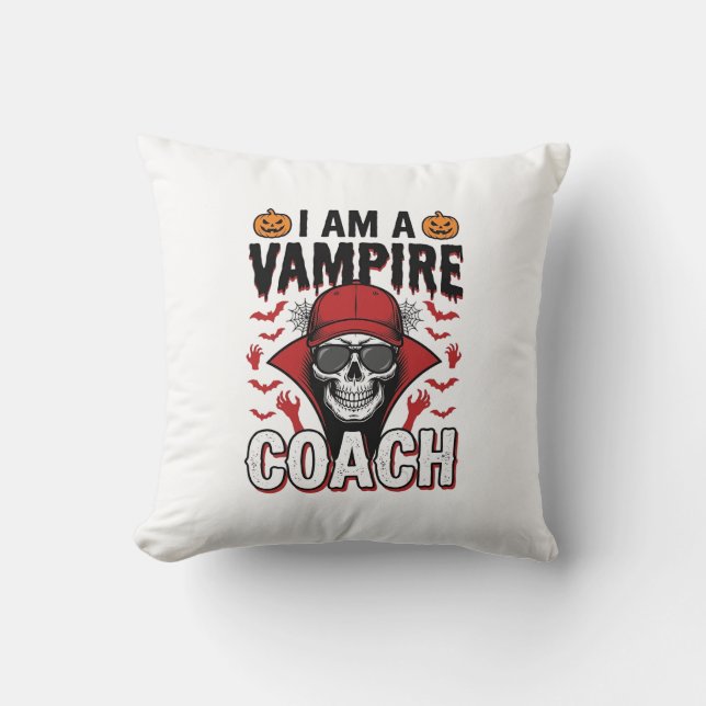 Coussin Conception de chemise vintage crâne Halloween Coac (Recto)