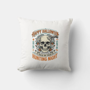 Coussin Conception de chemise vintage Halloween crâne Tric