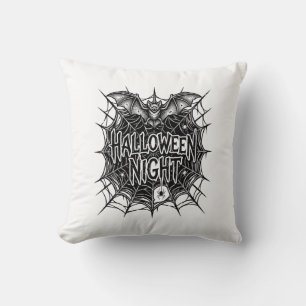 Coussin Conception de chemise vintage Halloween Night Bat