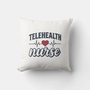 Coussin Conception de chemise vintage infirmière de télé-s