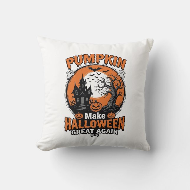 Coussin Conception de chemise Vintage Pumpkin Halloween Gr (Recto)