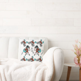 Coussin conception de chevaux ludiques et lumineuses