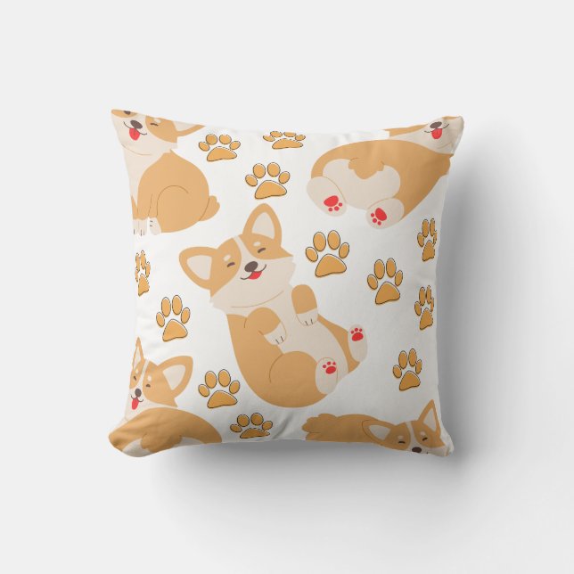 Coussin Conception de chiot de chien mignon (Recto)