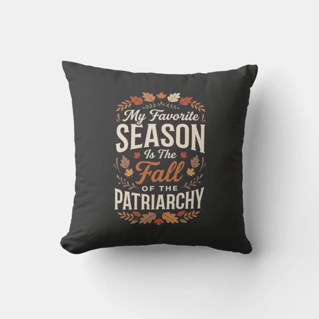Coussin Conception de citation automnale féministe de la c (Recto)