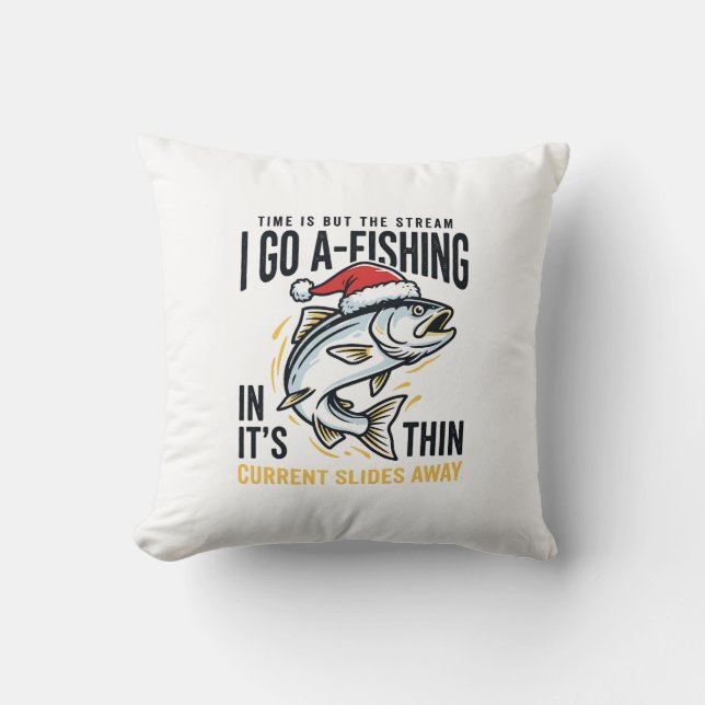Coussin Conception de citation de ruisseau de pêche de Noë (Recto)