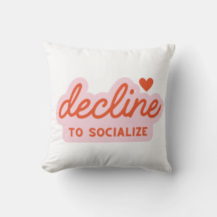 Coussin Conception de citation drôle d'introverti déclinan