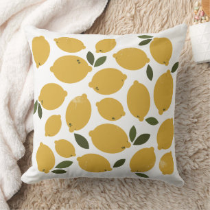 Coussin Conception de citron jaune