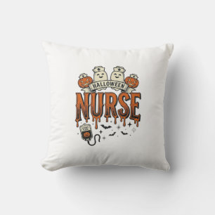 Coussin Conception de citrouille fantôme d'infirmière Hall