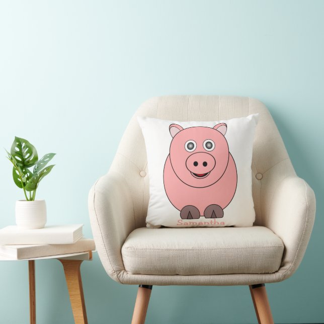 Coussin Conception de cochon personnalisée (Chaise)