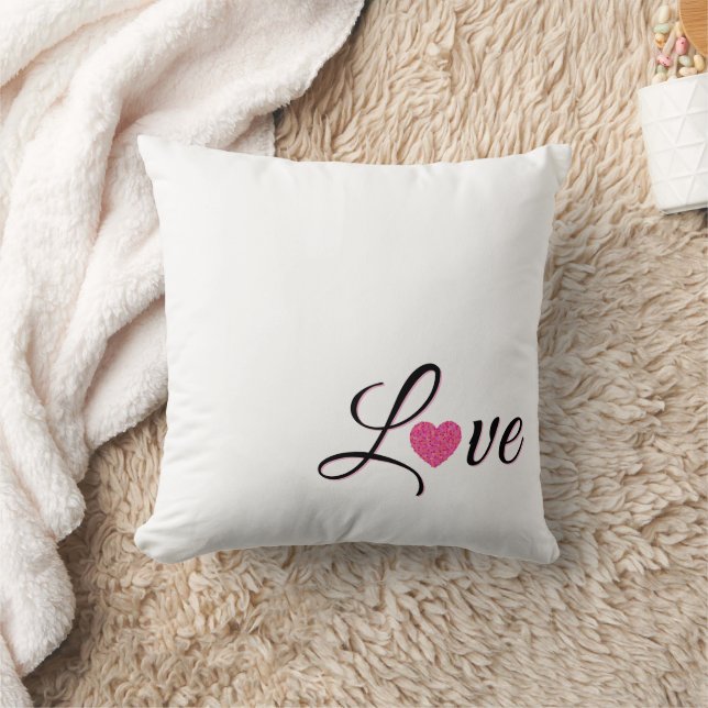 Coussin Conception de cœur pointillé minimal (Couverture)