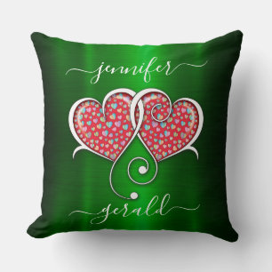 Coussin Conception de cœurs entrelacés pour la Saint-Valen