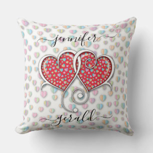 Coussin Conception de cœurs entrelacés pour la Saint-Valen