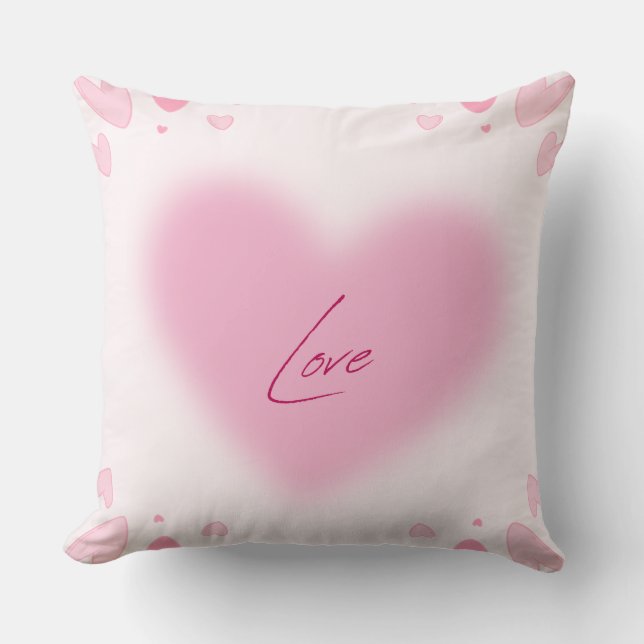 Coussin Conception de coeurs roses romantiques | Amour mod (Recto)