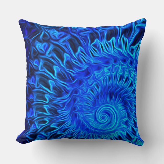 Coussin Conception de coquille bleue Abstraite - Pilote (Recto)
