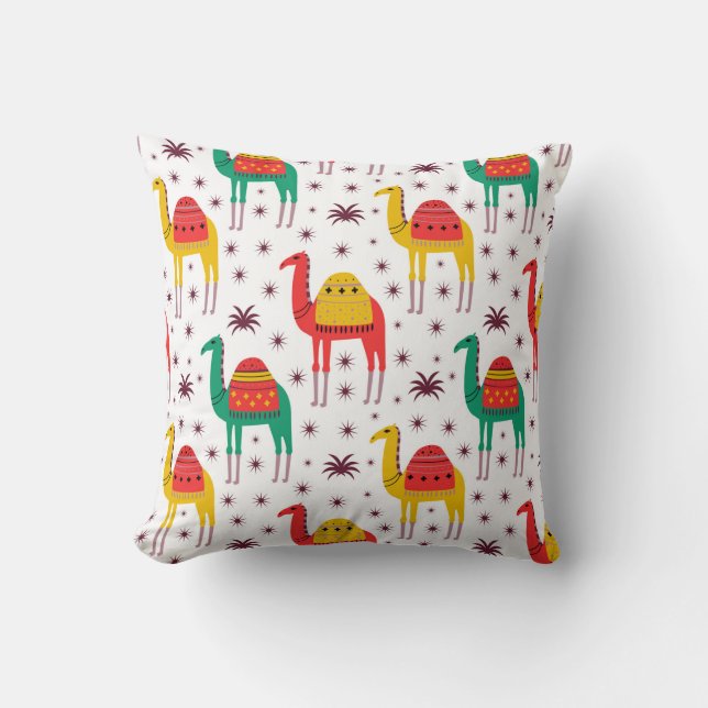 Coussin Conception de couleur à plat motif Camel (Recto)