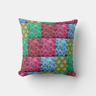 Coussin conception de courtepointe florale