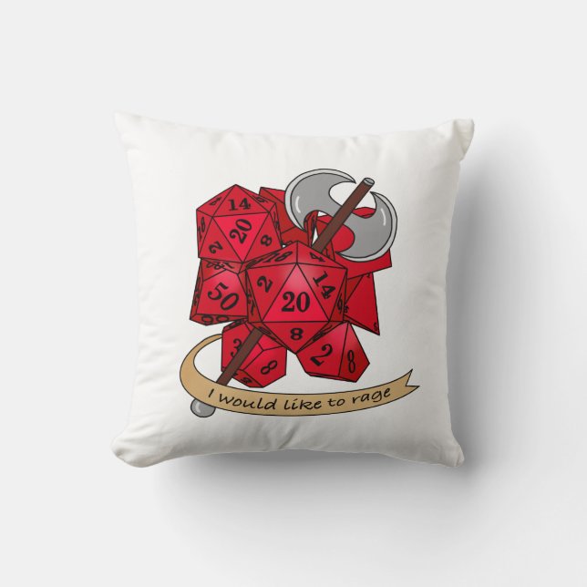 Coussin Conception de dés barbares (Recto)