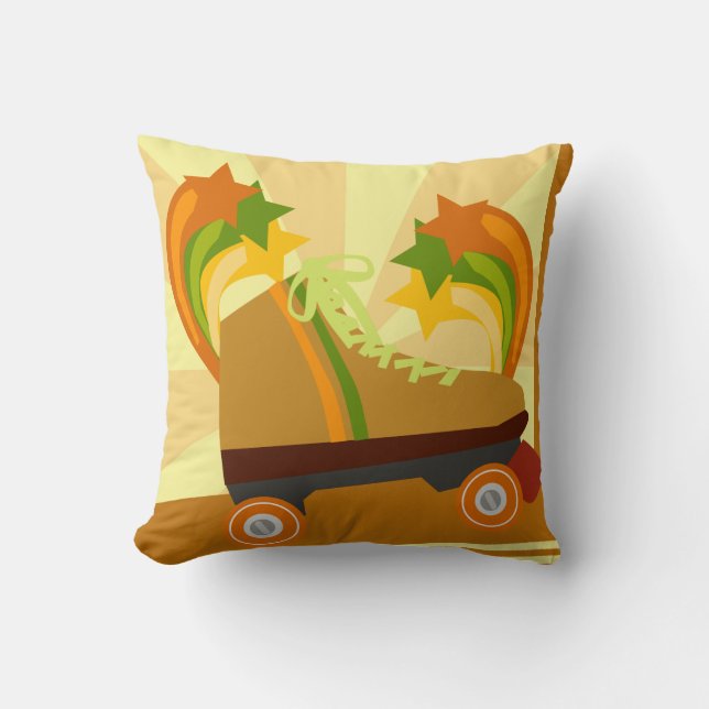 Coussin Conception de dessin animé de patin à roulettes gr (Recto)