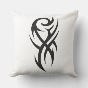 Coussin Conception de dessin linéaire inspirée du tatouage