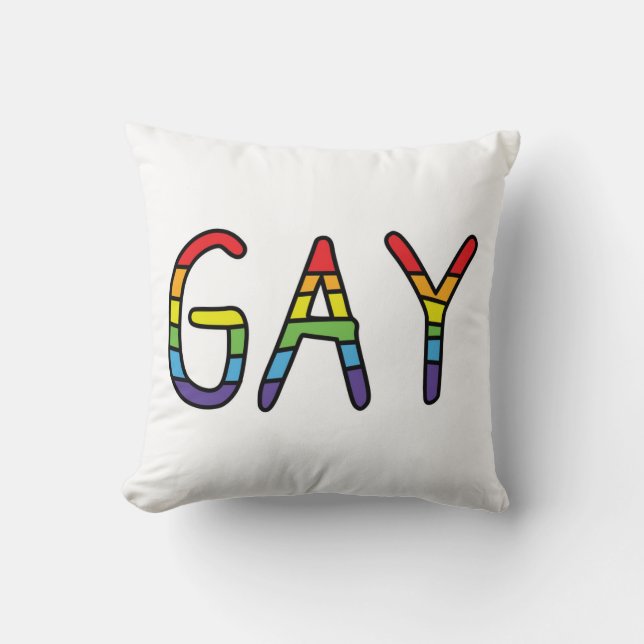 Coussin Conception de Doodle Gay (Recto)