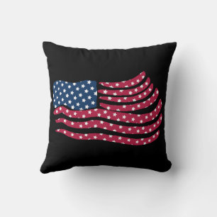Coussin Conception de drapeau rouge blanc et bleu