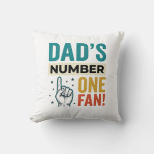 Coussin Conception de famille vintage numéro un de papa_1