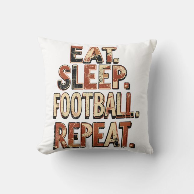 Coussin Conception de fan de football vintage | Graphique  (Recto)