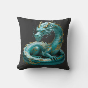 Coussin Conception de fantasy artistique de dragon vert do