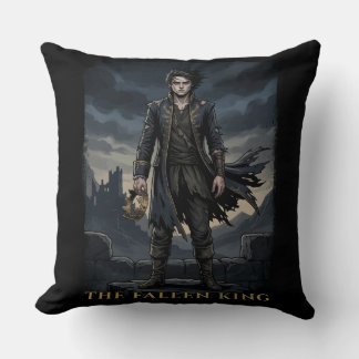 Coussin Conception de fantasy gothique sombre du roi déchu
